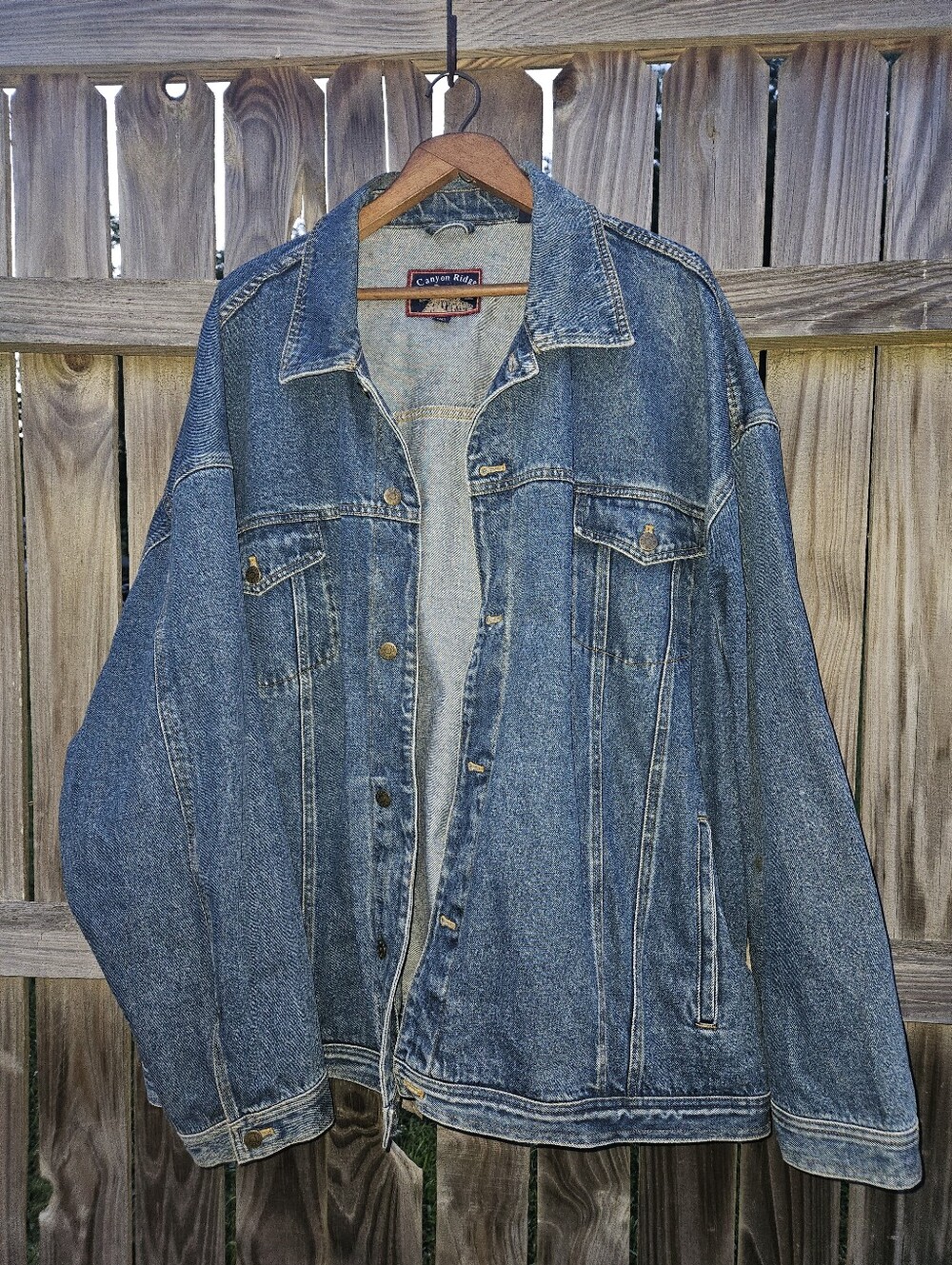 Canon Ridge denim trucker jacket size 5XLT Tall 100% cotton